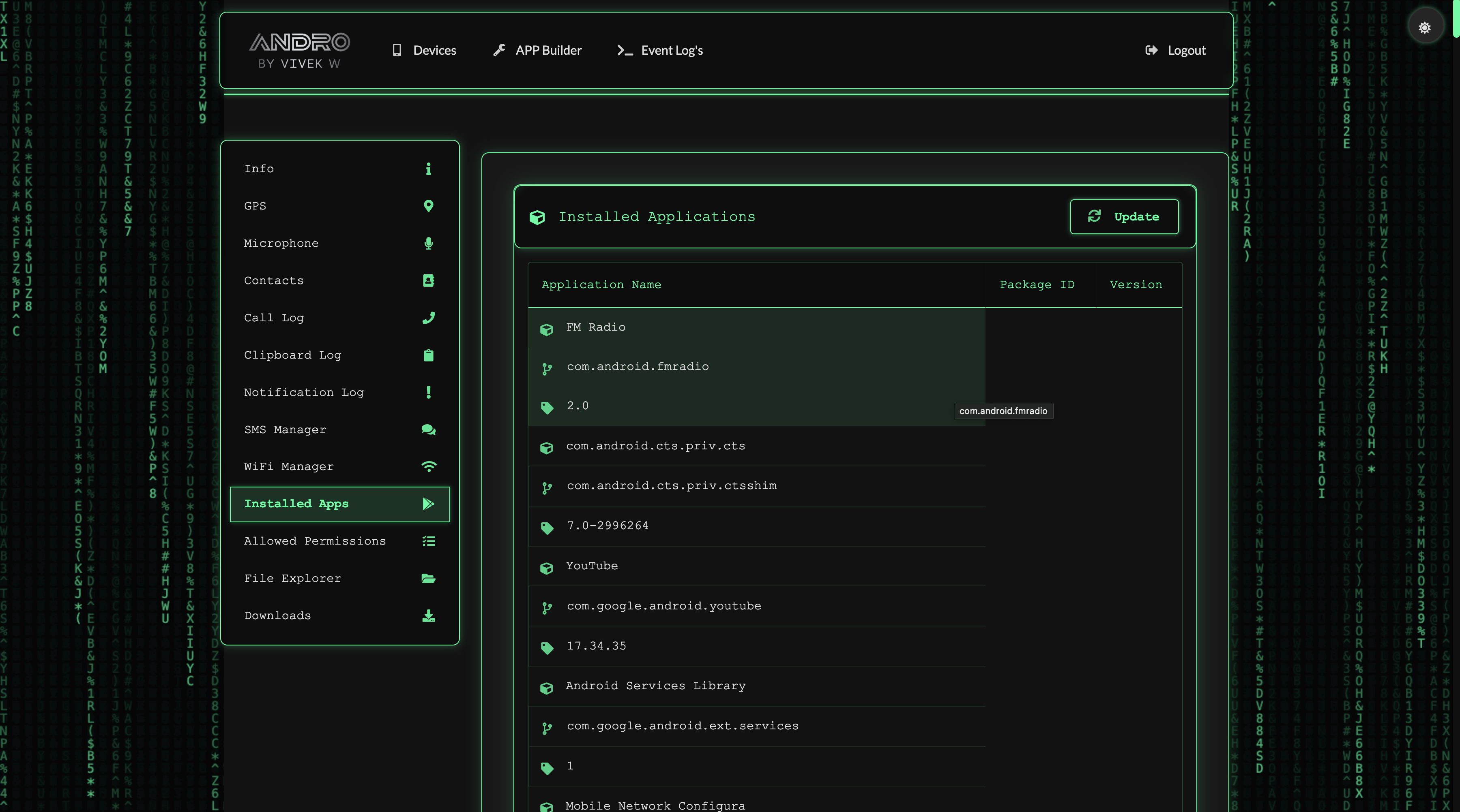 Installed Applications